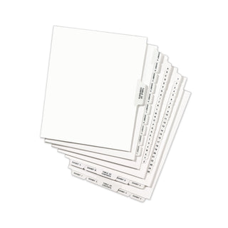 Avery-Style Preprinted Legal Bottom Tab Divider, 26-Tab, Exhibit C, 11 x 8.5, White, 25/PK - 