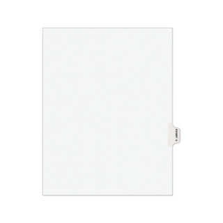 Avery-Style Preprinted Legal Side Tab Divider, 26-Tab, Exhibit G, 11 x 8.5, White, 25/Pack - 