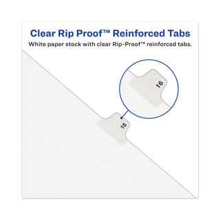 Avery-Style Preprinted Legal Side Tab Divider, 26-Tab, Exhibit G, 11 x 8.5, White, 25/Pack - 