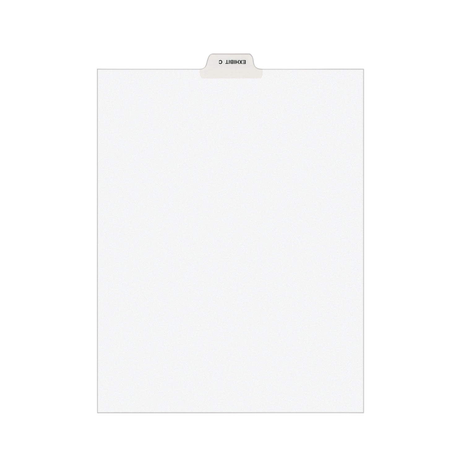 Avery-Style Preprinted Legal Bottom Tab Divider, 26-Tab, Exhibit C, 11 x 8.5, White, 25/PK - 