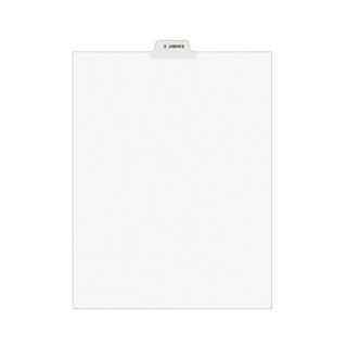 Avery-Style Preprinted Legal Bottom Tab Divider, 26-Tab, Exhibit C, 11 x 8.5, White, 25/PK - 