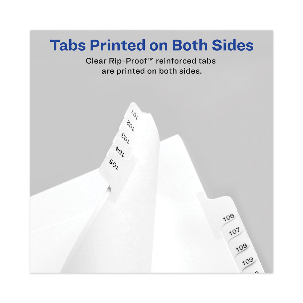 Avery-Style Preprinted Legal Bottom Tab Divider, 26-Tab, Exhibit C, 11 x 8.5, White, 25/PK - 