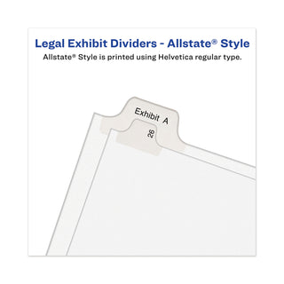 Avery-Style Preprinted Legal Bottom Tab Divider, 26-Tab, Exhibit B, 11 x 8.5, White, 25/PK - 