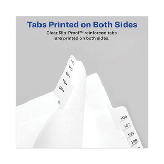 Avery-Style Preprinted Legal Bottom Tab Divider, 26-Tab, Exhibit K, 11 x 8.5, White, 25/PK