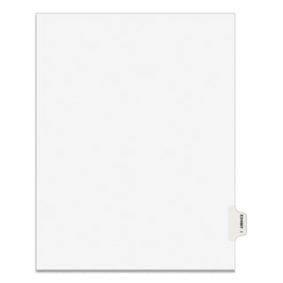 Avery-Style Preprinted Legal Side Tab Divider, 26-Tab, Exhibit I, 11 x 8.5, White, 25/Pack, (1379) - 