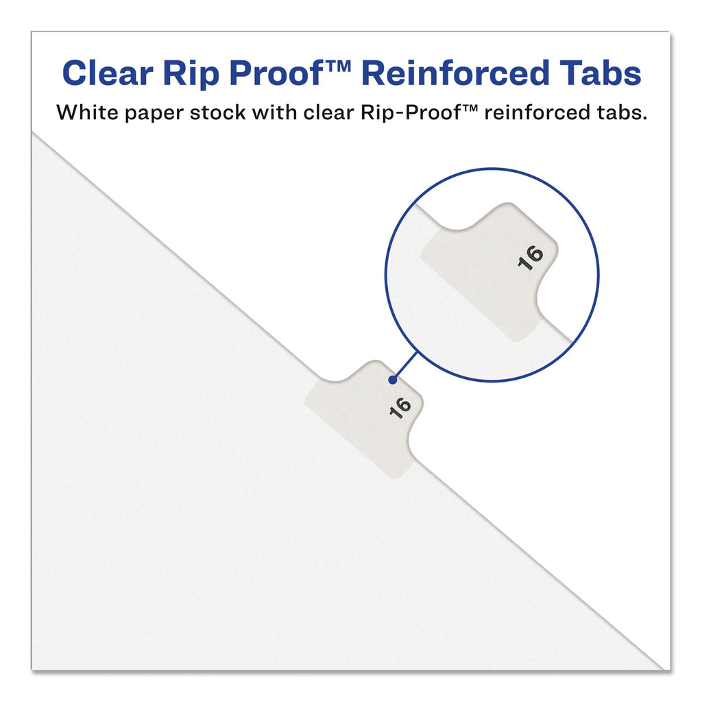 Avery-Style Preprinted Legal Bottom Tab Divider, 26-Tab, Exhibit C, 11 x 8.5, White, 25/PK - 