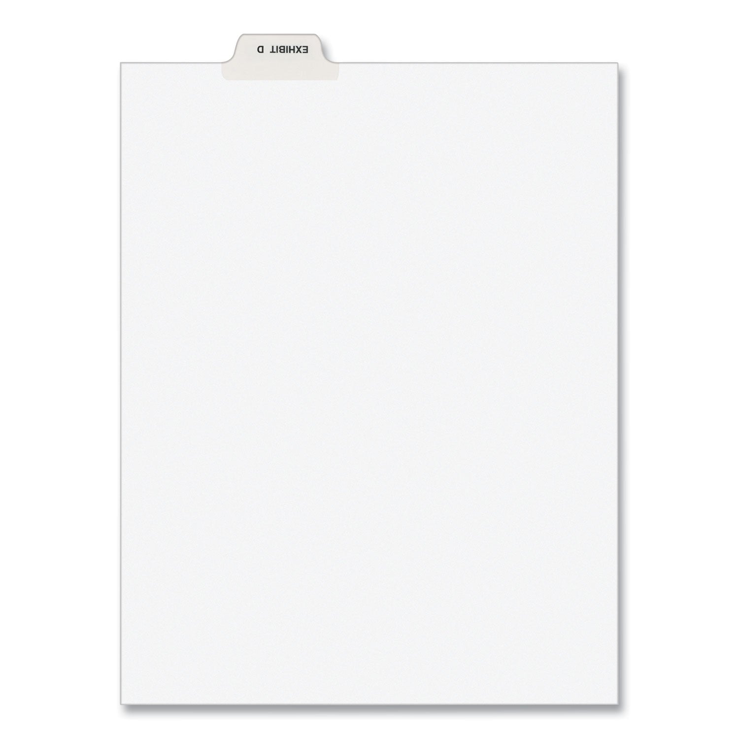 Avery-Style Preprinted Legal Bottom Tab Divider, 26-Tab, Exhibit D, 11 x 8.5, White, 25/PK - 