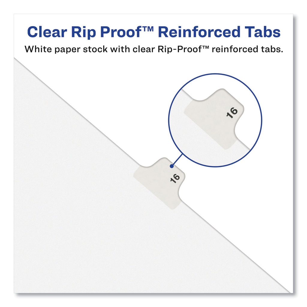 Avery-Style Preprinted Legal Side Tab Divider, 26-Tab, Exhibit D, 11 x 8.5, White, 25/Pack, (1374) - 