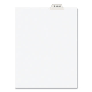 Avery-Style Preprinted Legal Bottom Tab Divider, 26-Tab, Exhibit G, 11 x 8.5, White, 25/PK - 