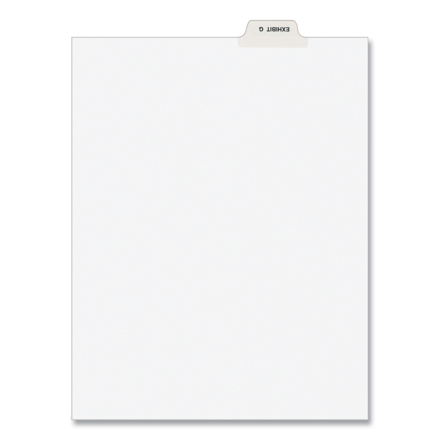 Avery-Style Preprinted Legal Bottom Tab Divider, 26-Tab, Exhibit G, 11 x 8.5, White, 25/PK - 