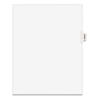 Avery-Style Preprinted Legal Side Tab Divider, 26-Tab, Exhibit D, 11 x 8.5, White, 25/Pack, (1374) - 