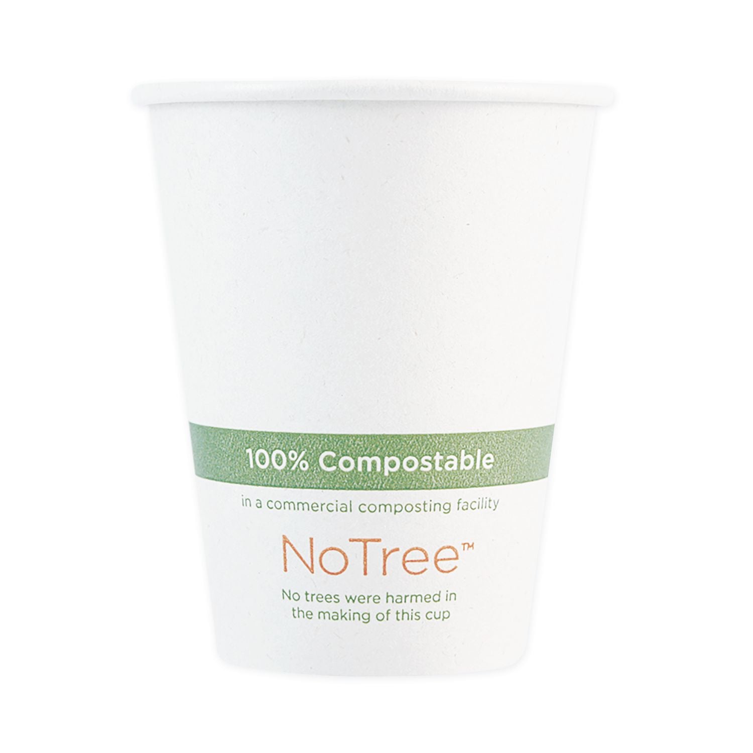 NoTree Paper Hot Cups, 8 oz, Natural, 1,000/Carton