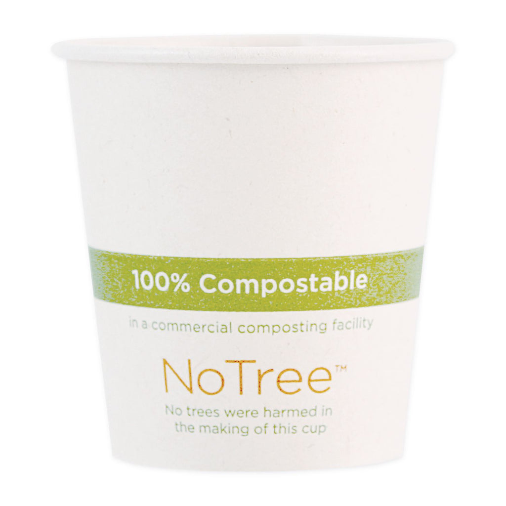 NoTree Paper Hot Cups, 6 oz, Natural, 1,000/Carton