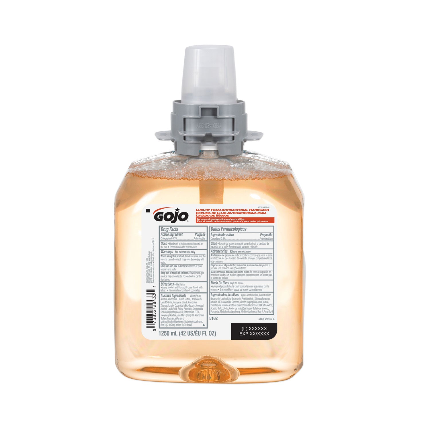 luxury-foam-antibacterial-handwash-fresh-fruit-1250-ml-refill-4-carton_goj516204ct - 1