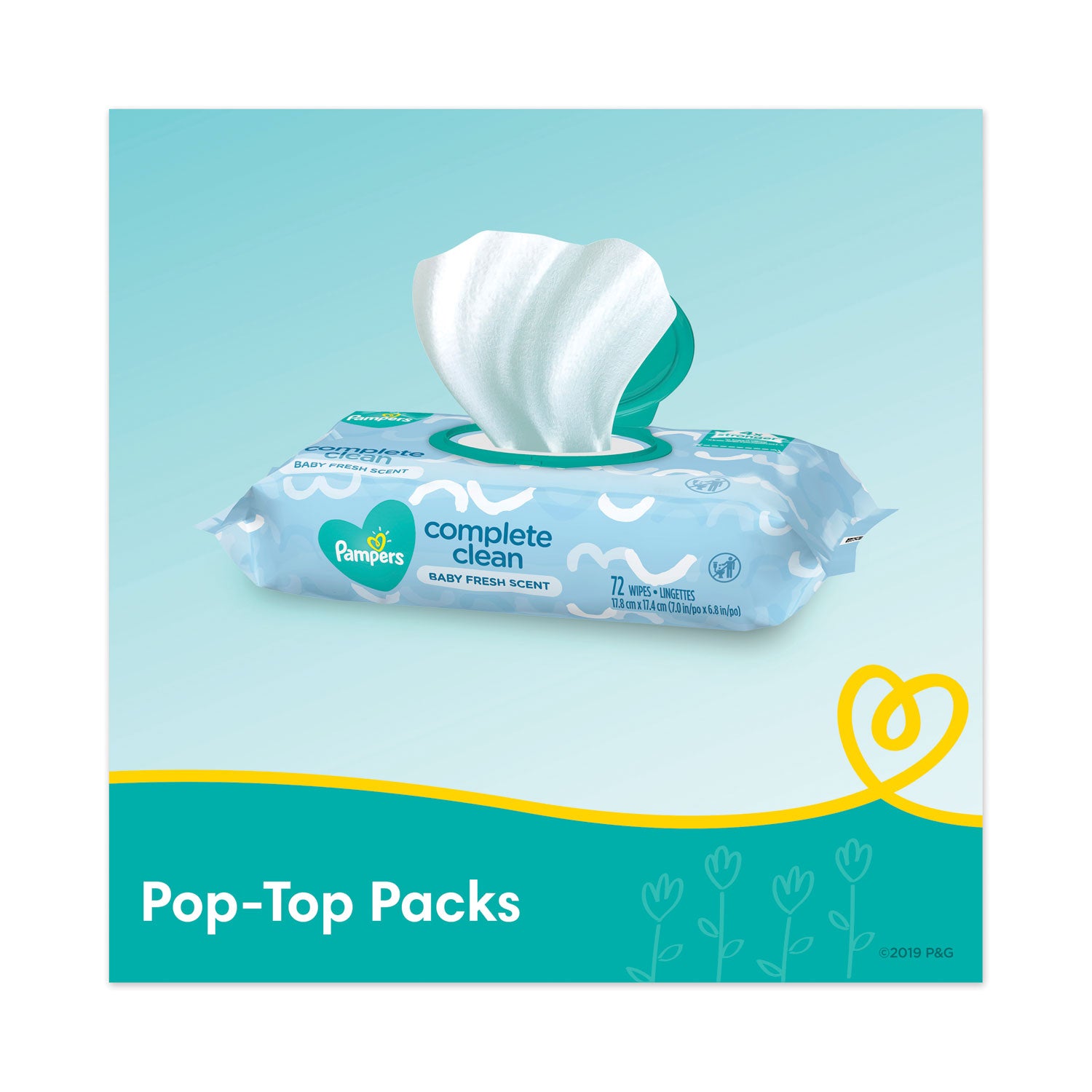 complete-clean-baby-wipes-1-ply-baby-fresh-7-x-68-white-72-wipes-pack-8-packs-carton_pgc75536 - 2