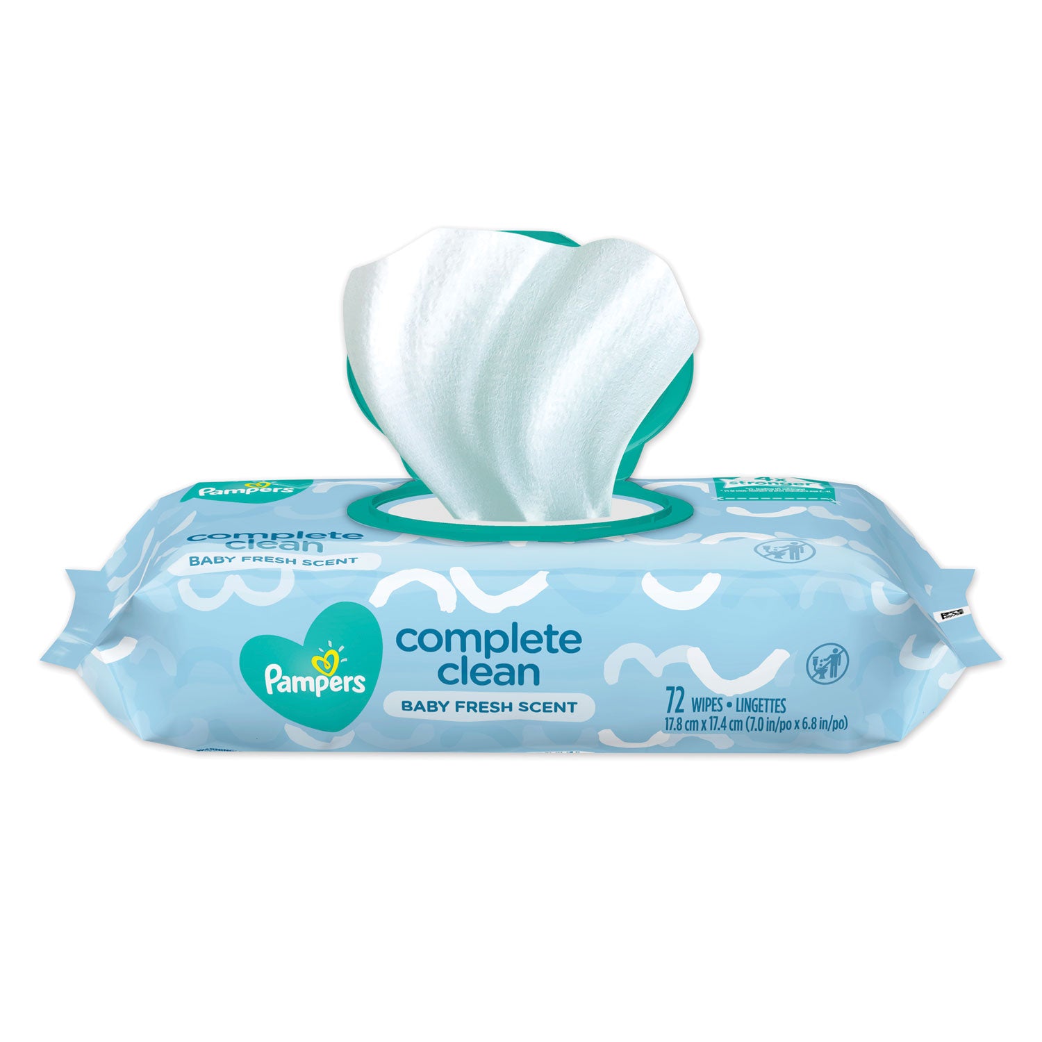 complete-clean-baby-wipes-1-ply-baby-fresh-7-x-68-white-72-wipes-pack-8-packs-carton_pgc75536 - 1