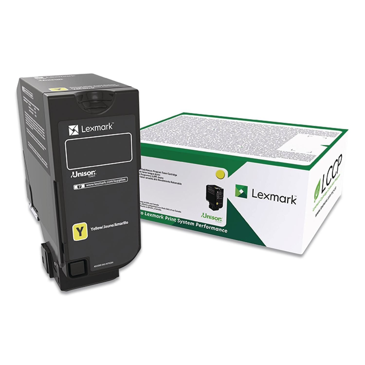 74C00YG Return Program Toner, 3,000 Page-Yield, Yellow