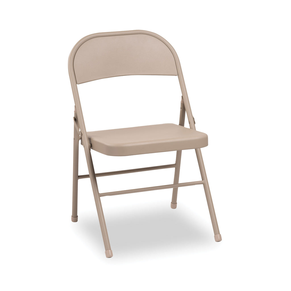 all-steel-folding-chair-supports-up-to-300-lb-165-seat-height-tan-seat-tan-back-tan-base-4-carton_alefcmt4t - 1