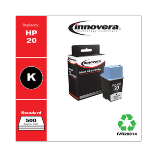 Remanufactured Black Ink, Replacement for 20 (C6614DN), 500 Page-Yield - 