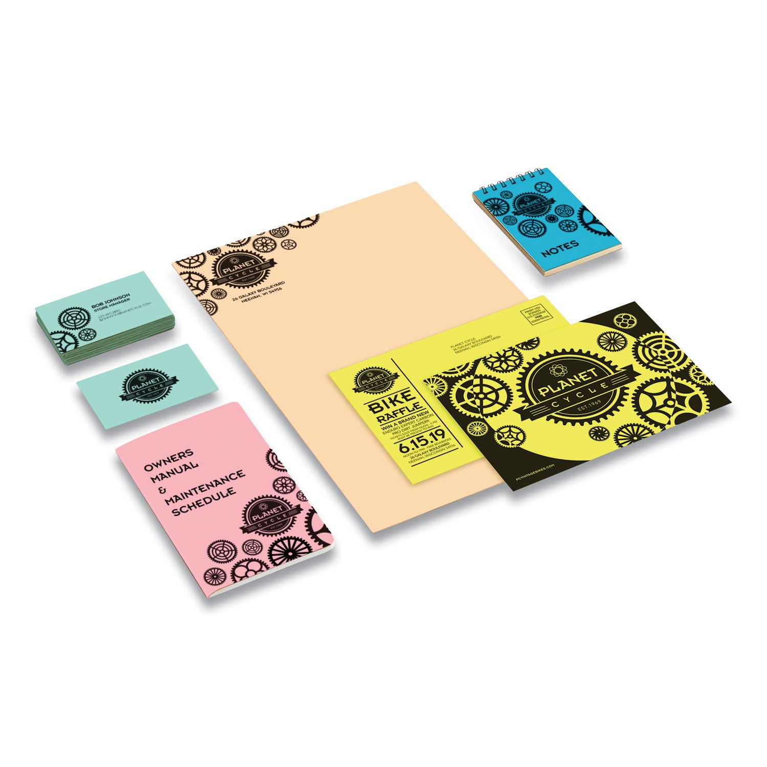 Color Cardstock, 65 lb Cover Weight, 8.5 x 11, Assorted Colors, 250/Pack