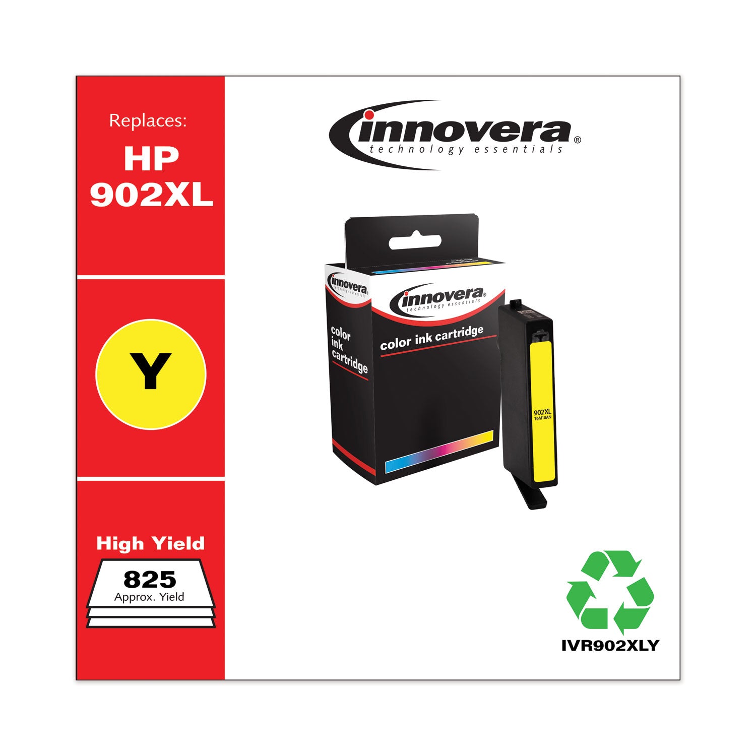 remanufactured-yellow-high-yield-ink-replacement-for-902xl-t6m10an-825-page-yield_ivr902xly - 2