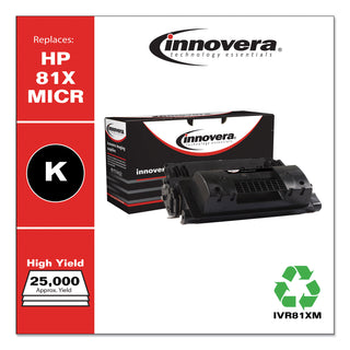 Remanufactured Black High-Yield MICR Toner, Replacement for 81XM (CF281XM), 25,000 Page-Yield, Ships in 1-3 Business Days