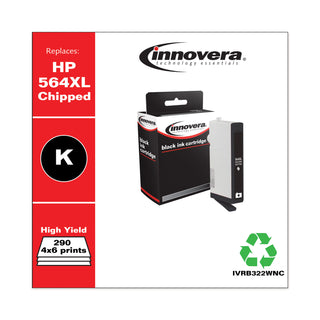 Remanufactured Photo Black High-Yield Ink, Replacement for 564XL (CB322WN), 290 Page-Yield