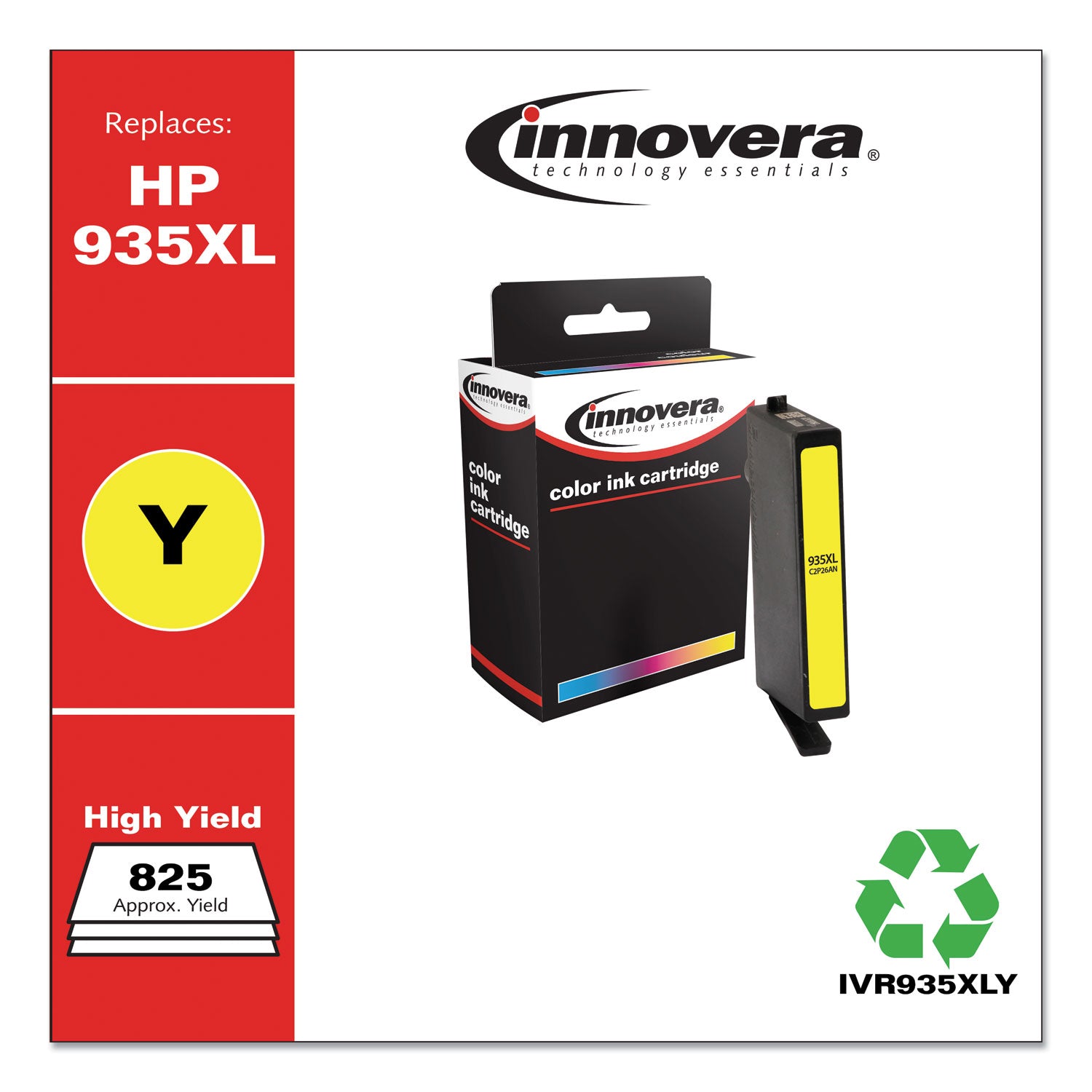 remanufactured-yellow-high-yield-ink-replacement-for-935xl-c2p26an-825-page-yield-ships-in-1-3-business-days_ivr935xly - 2