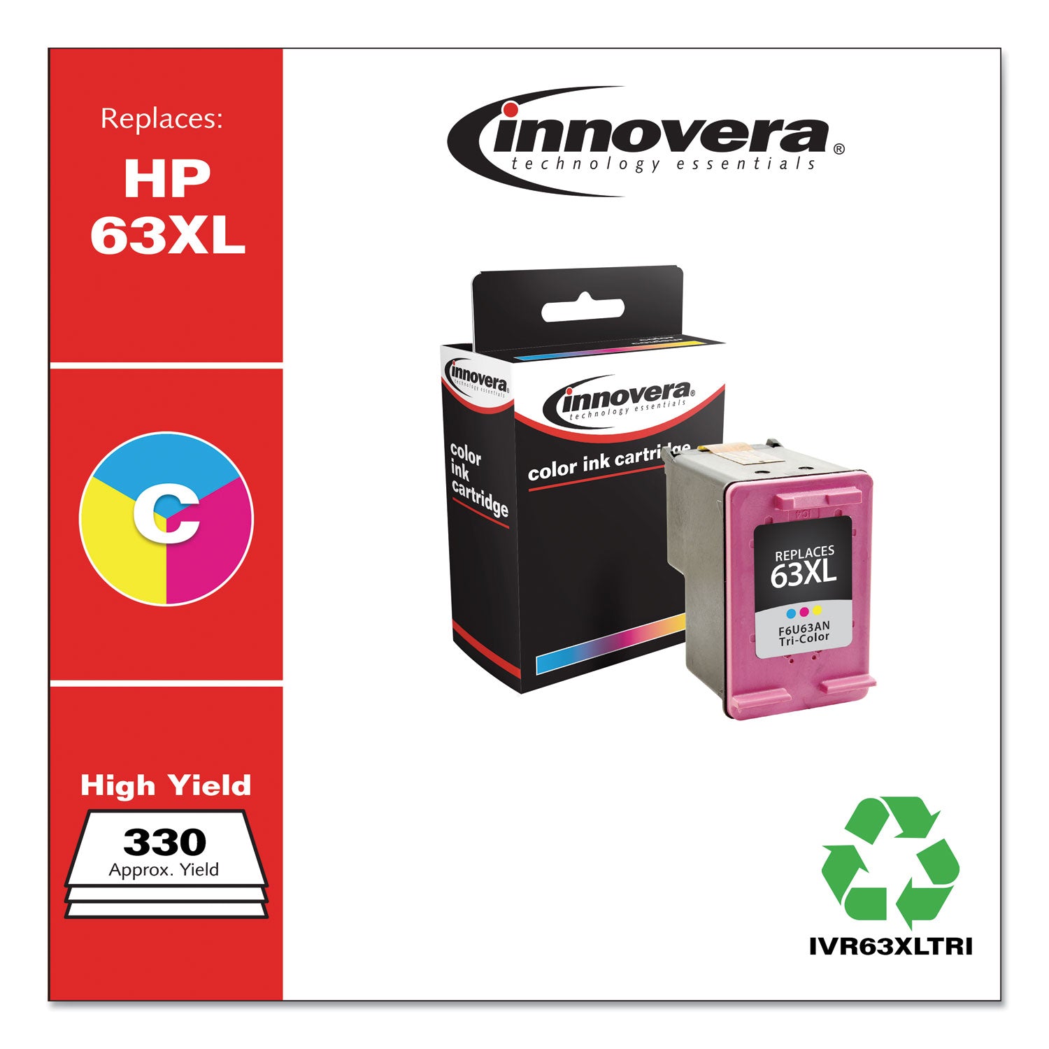 remanufactured-tri-color-high-yield-ink-replacement-for-63xl-f6u63an-330-page-yield_ivr63xltri - 2
