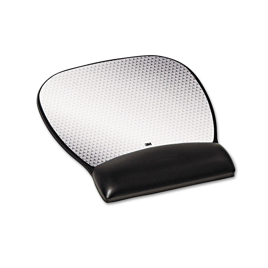 Antimicrobial Gel Large Mouse Pad with Wrist Rest, 9.25 x 8.75, Black - 
