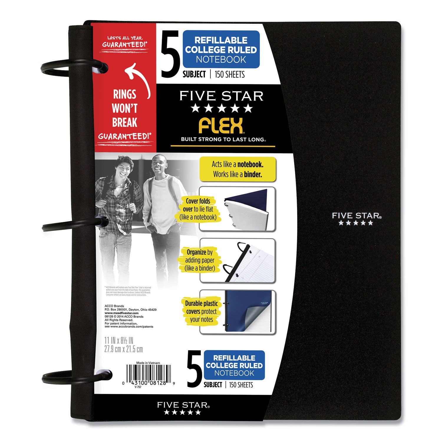 flex-notebook-5-subject-medium-college-rule-randomly-assorted-cover-color-150-11-x-85-sheets_fvs08128 - 2