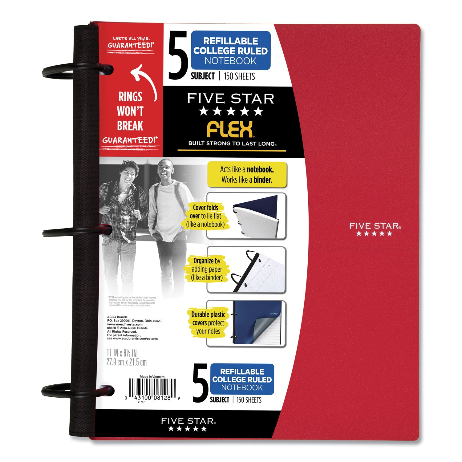 flex-notebook-5-subject-medium-college-rule-randomly-assorted-cover-color-150-11-x-85-sheets_fvs08128 - 4