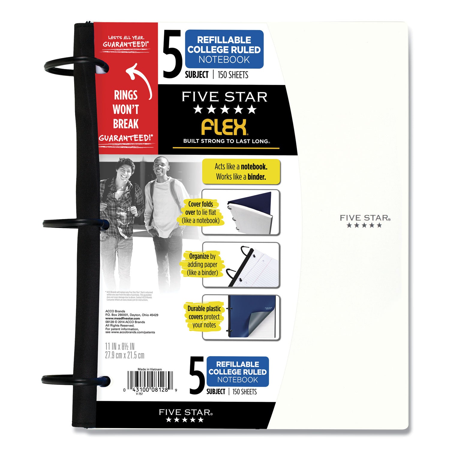 flex-notebook-5-subject-medium-college-rule-randomly-assorted-cover-color-150-11-x-85-sheets_fvs08128 - 5