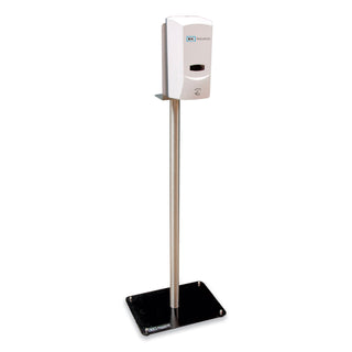 hand-sanitizer-stand-with-hands-free-dispenser-1000-ml-12-x-16-x-51-silver-white-black_bkebksspc10d - 1