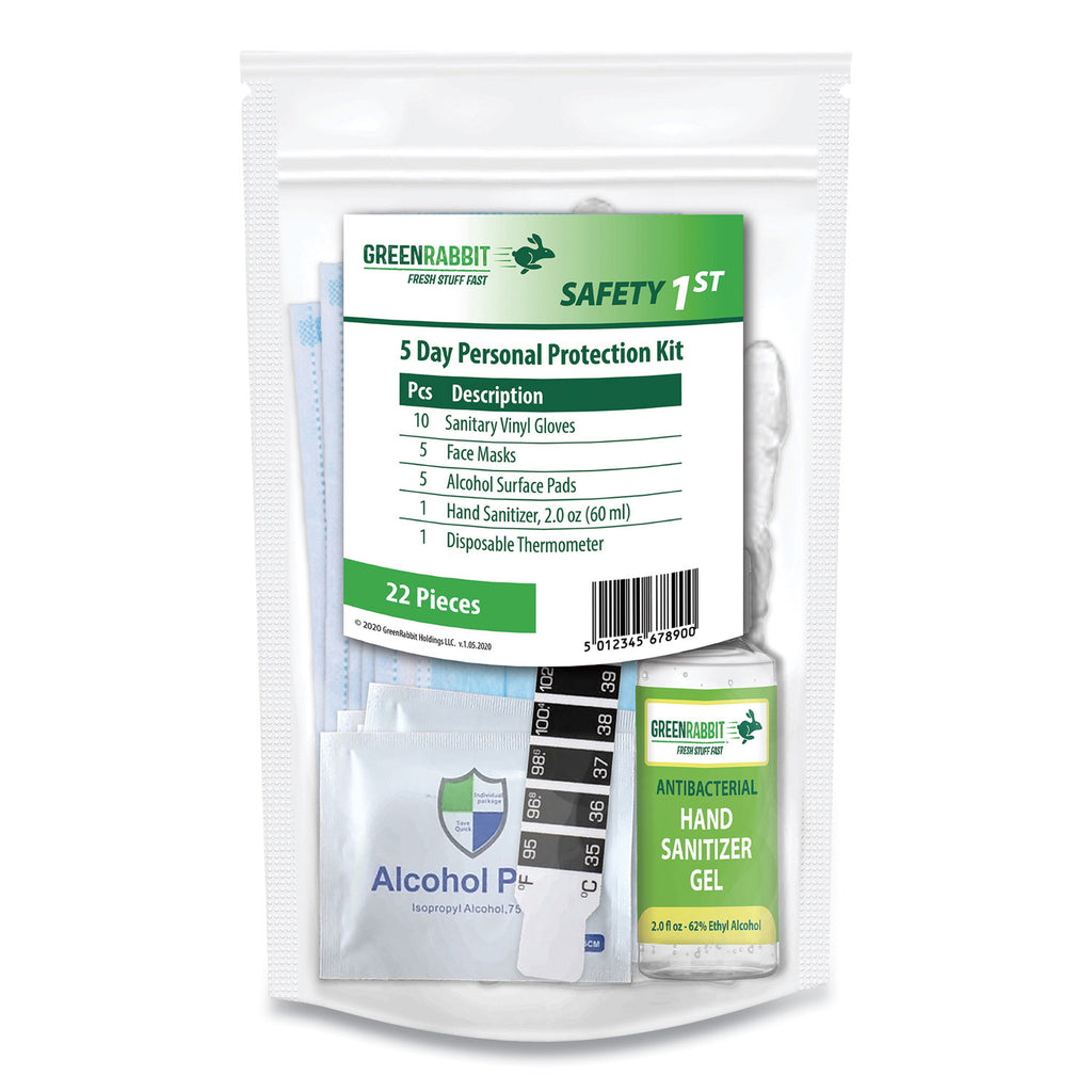safety-1st-five-day-personal-protection-kit-22-pieces-resealable-bag-2-x-6-x-9-1-kit-ships-in-1-3-business-days_grr60000202 - 1