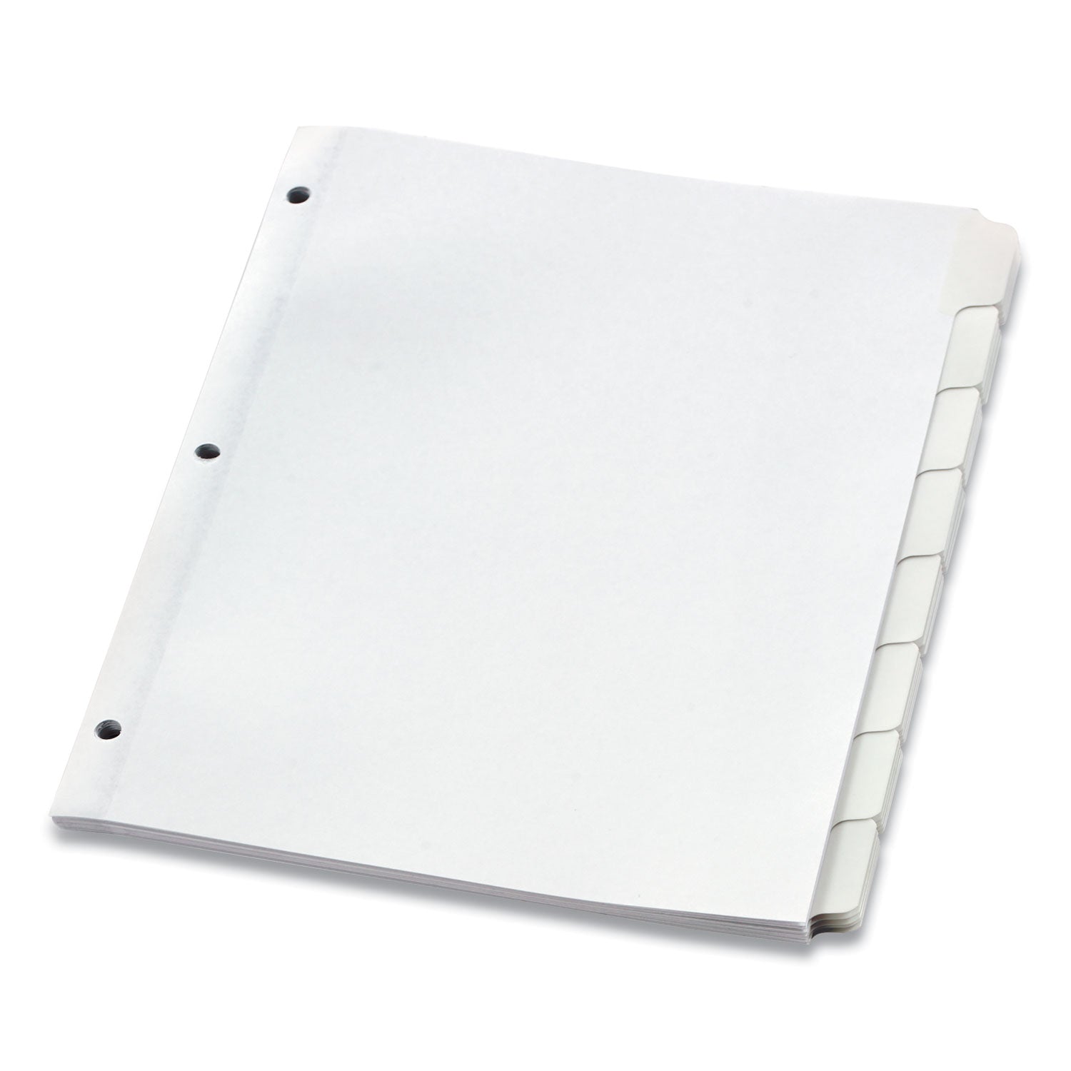 Custom Label Tab Dividers with Self-Adhesive Tab Labels, 8-Tab, 11 x 8.5, White, 5 Sets - 