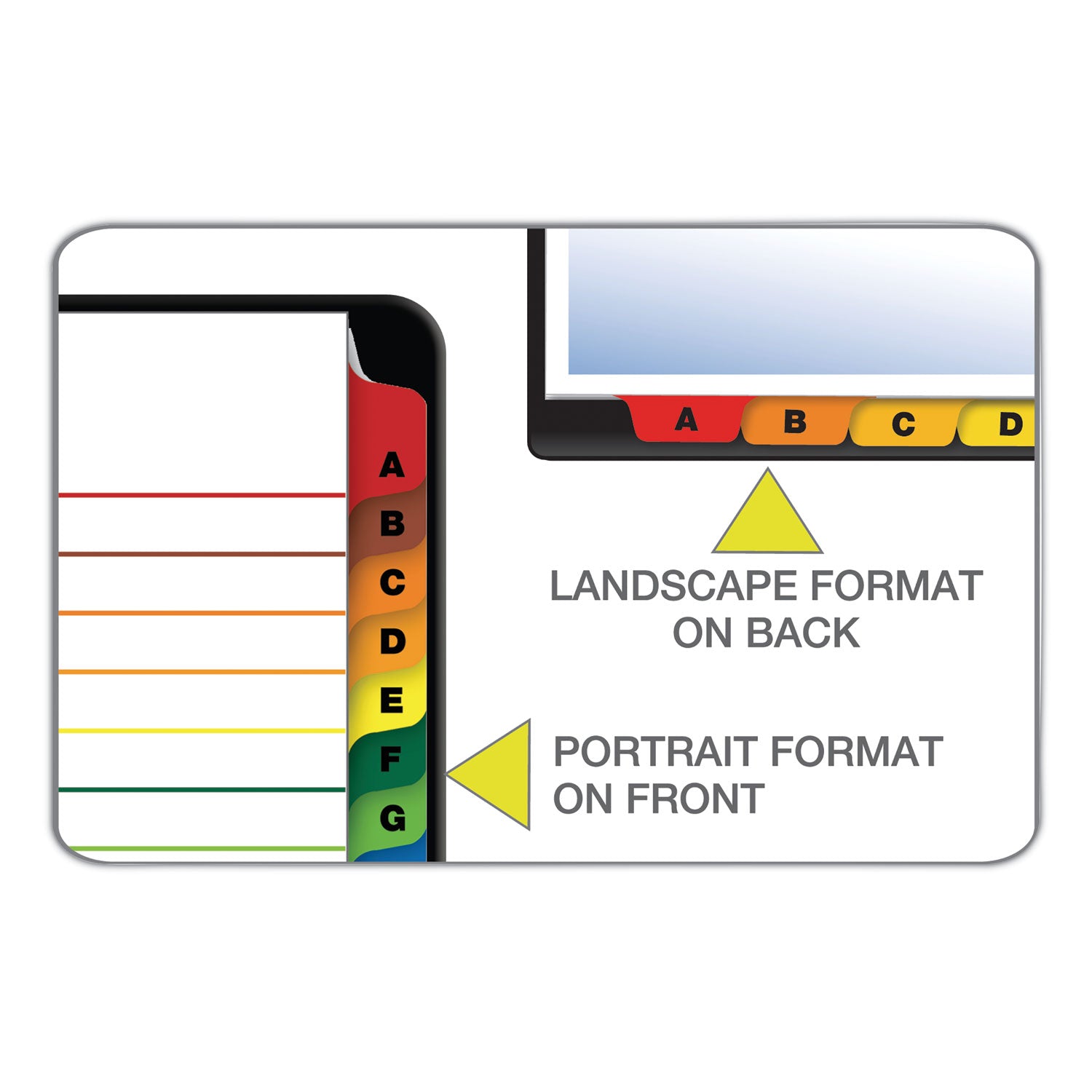 OneStep Printable Table of Contents and Dividers, 26-Tab, A to Z, 11 x 8.5, White, Assorted Tabs, 1 Set - 