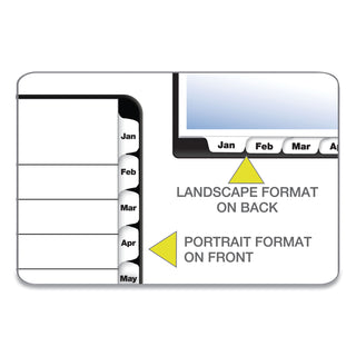 OneStep Printable Table of Contents and Dividers, 12-Tab, Jan. to Dec., 11 x 8.5, White, White Tabs, 1 Set - 