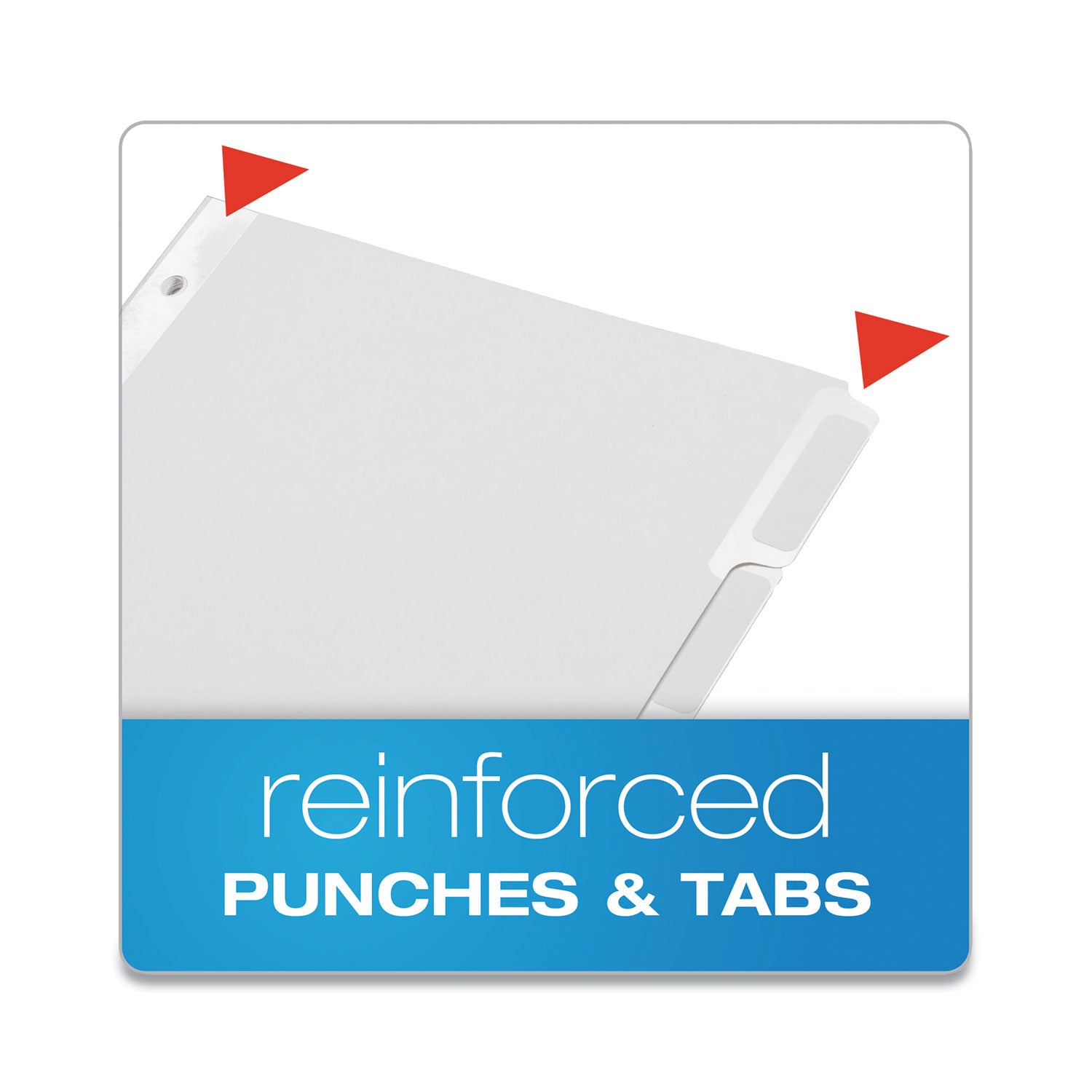 Custom Label Tab Dividers with Self-Adhesive Tab Labels, 5-Tab, 11 x 8.5, White, 25 Sets - 