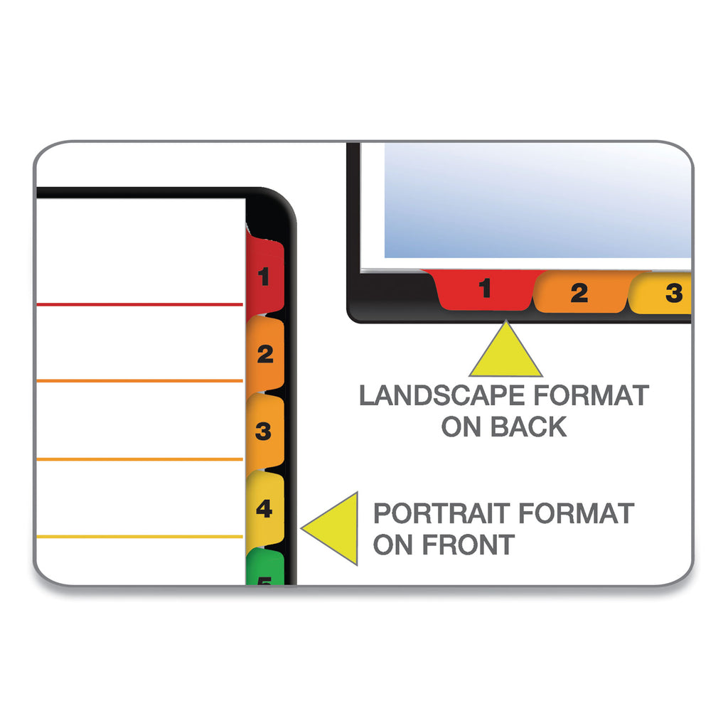 OneStep Printable Table of Contents and Dividers, 8-Tab, 1 to 8, 11 x 8.5, White, 6 Sets - 