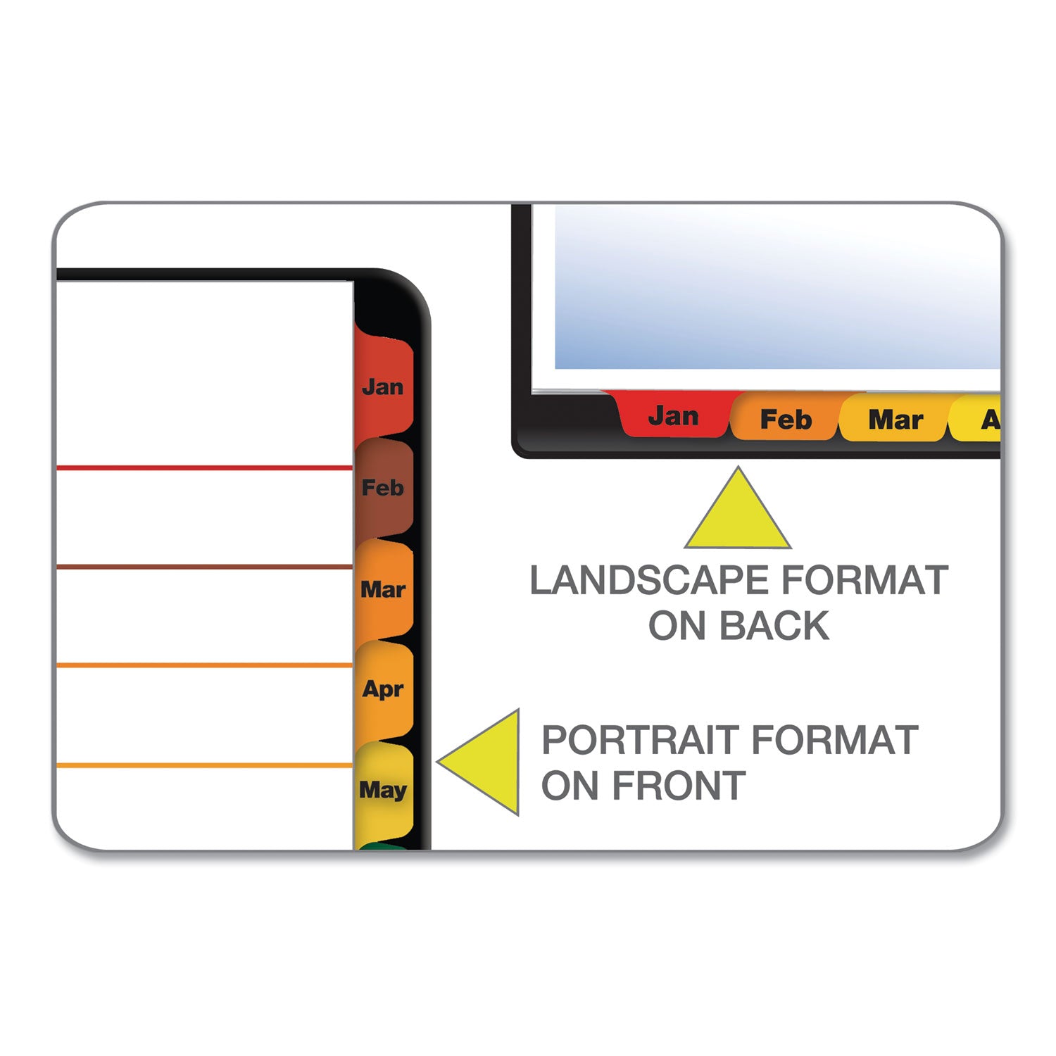 OneStep Printable Table of Contents and Dividers, 12-Tab, Jan. to Dec., 11 x 8.5, White, Assorted Tabs, 1 Set - 