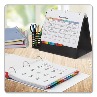 OneStep Printable Table of Contents and Dividers - Double Column, 52-Tab, 1 to 52, 11 x 8.5, White, 1 Set - 