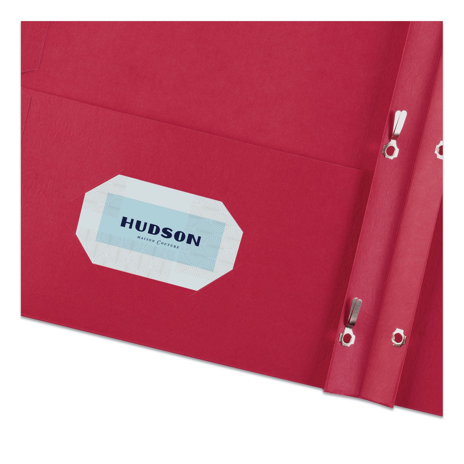 Two-Pocket Folder, Prong Fastener, 0.5" Capacity, 11 x 8.5, Red, 25/Box - 