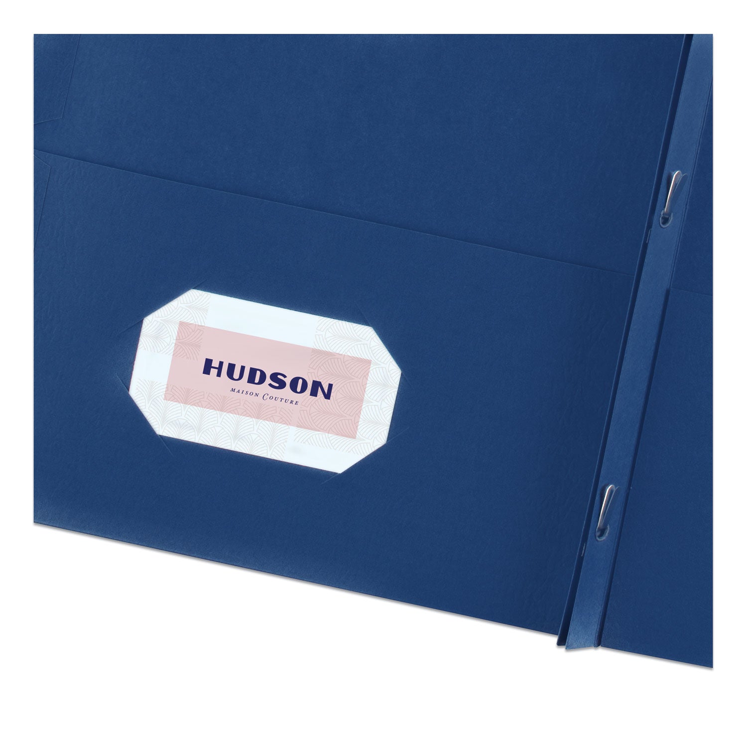 Two-Pocket Folder, Prong Fastener, 0.5" Capacity, 11 x 8.5, Dark Blue, 25/Box - 