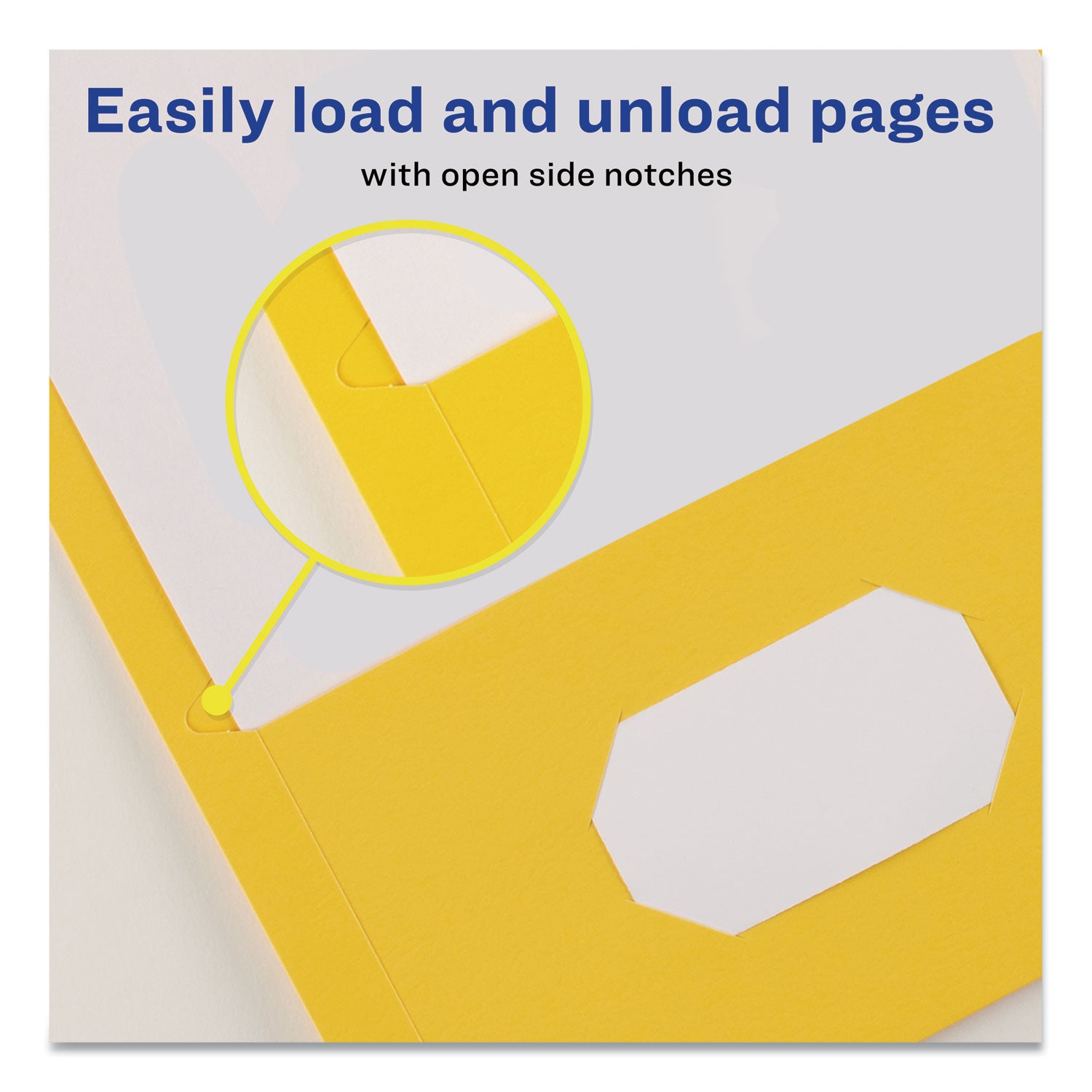 Two-Pocket Folder, 40-Sheet Capacity, 11 x 8.5, Yellow, 25/Box