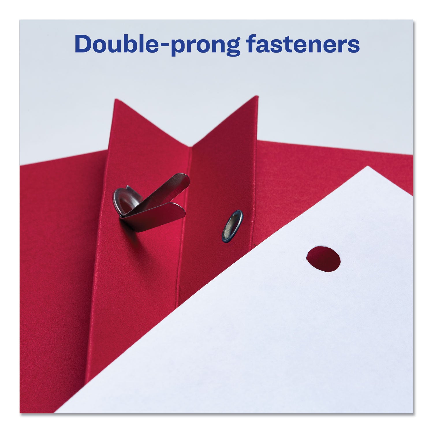 Two-Pocket Folder, Prong Fastener, 0.5" Capacity, 11 x 8.5, Red, 25/Box - 