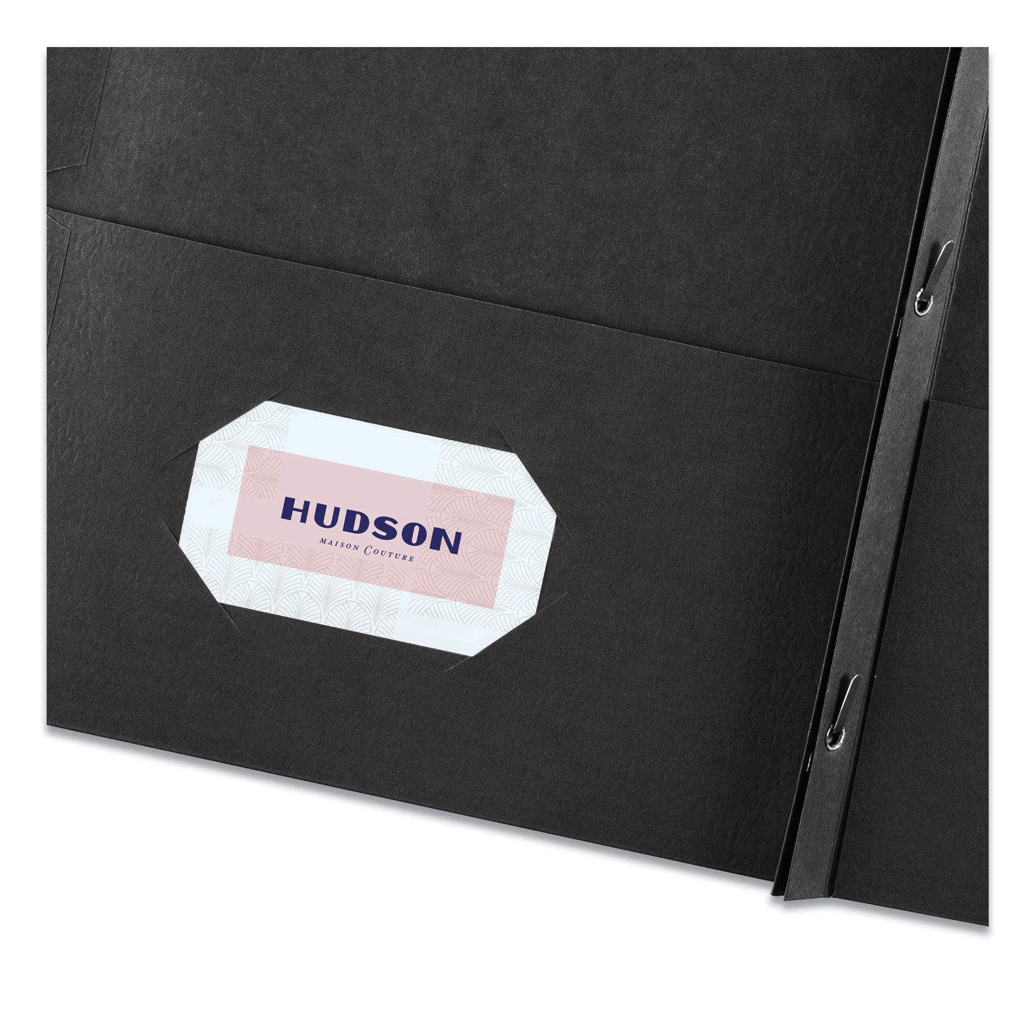 Two-Pocket Folder, Prong Fastener, 0.5" Capacity, 11 x 8.5, Black, 25/Box - 