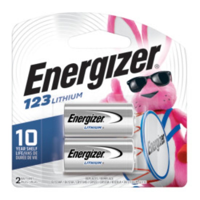 123 Lithium Photo Battery, 3 V, 2/Pack
