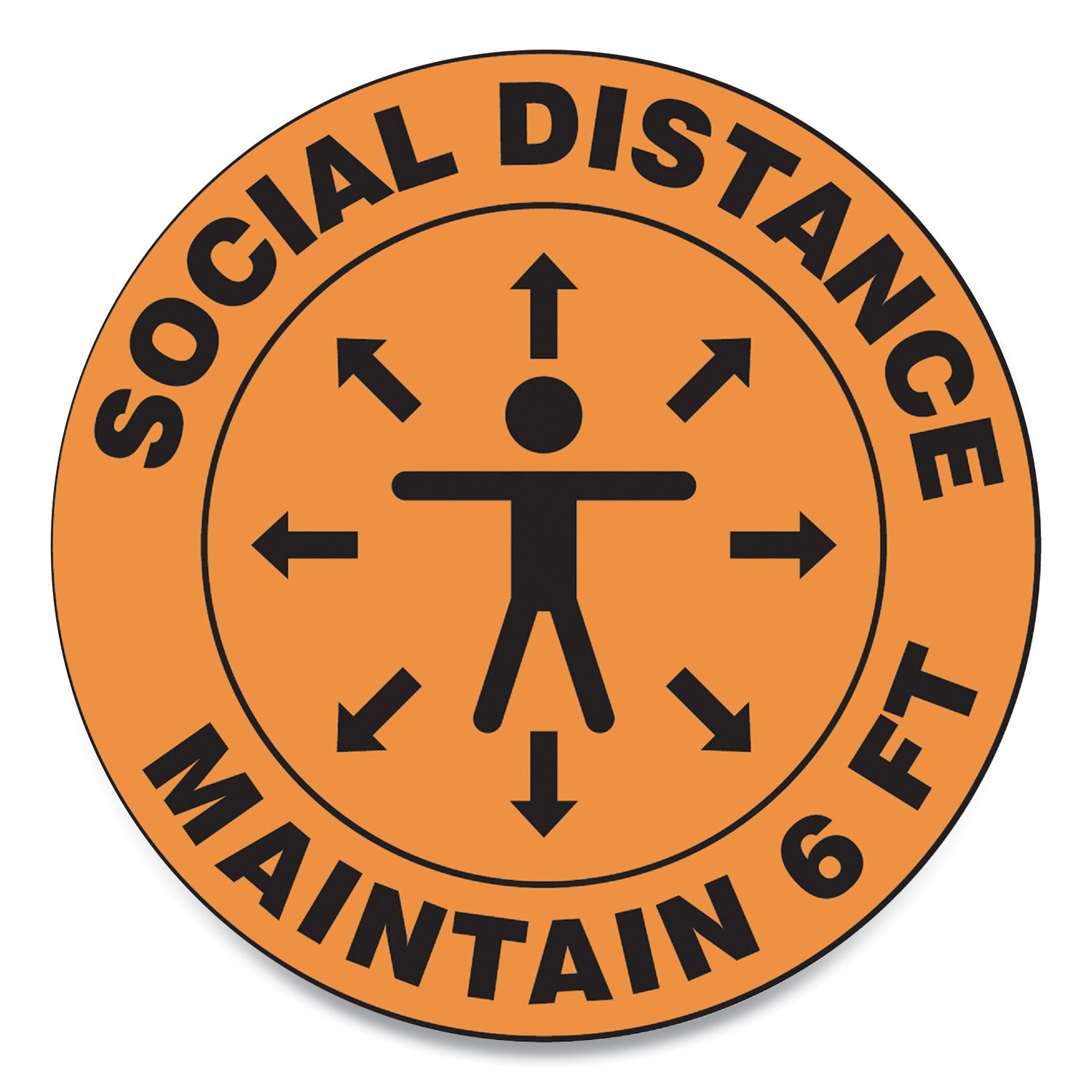 slip-gard-social-distance-floor-signs-12-circle-social-distance-maintain-6-ft-human-arrows-orange-25-pack_gn1mfs380esp - 1