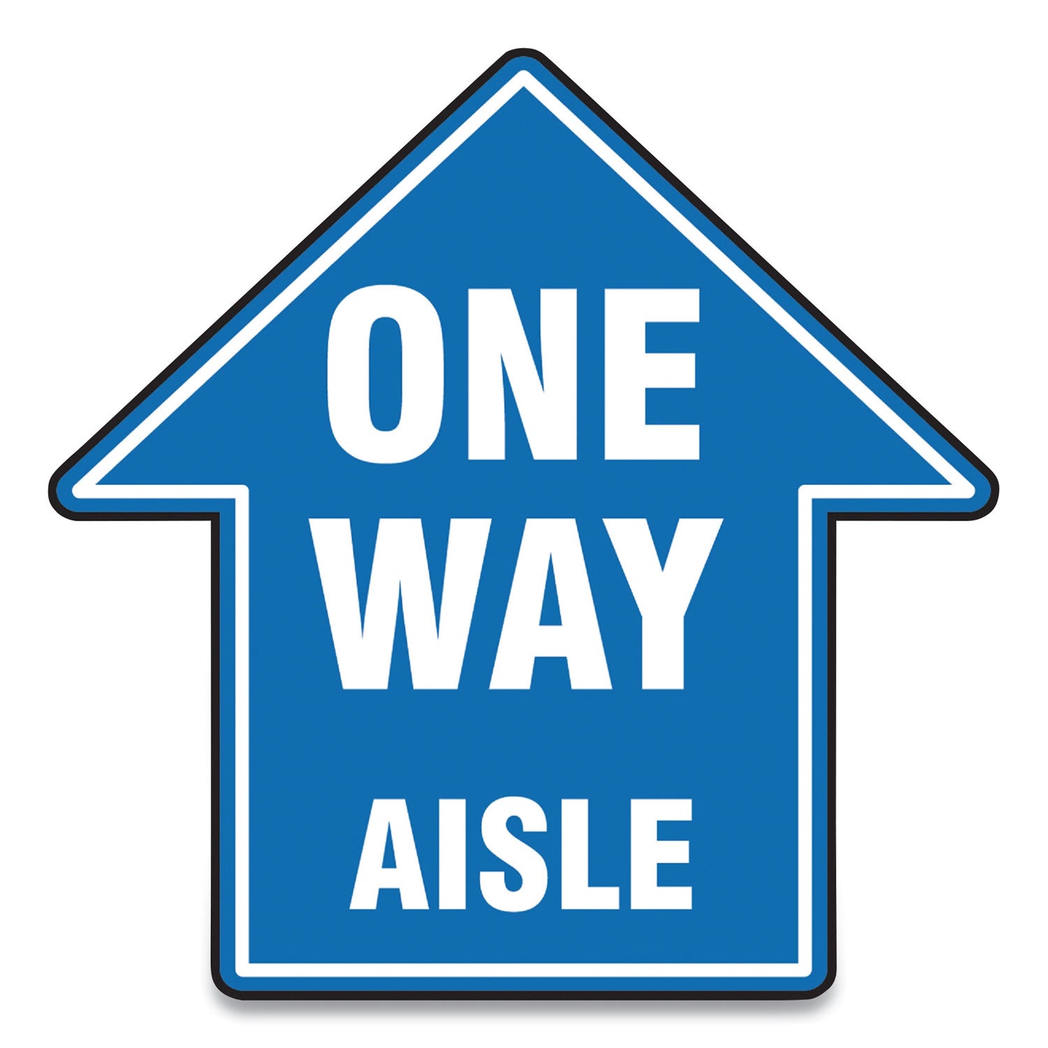 slip-gard-social-distance-floor-signs-17-x-17-one-way-aisle-blue-25-pack_gn1mfs466esp - 1